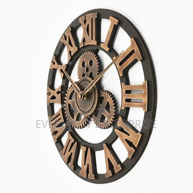 3d Roman Vintage Gear Pocket Wall Clock - thumbnail 2
