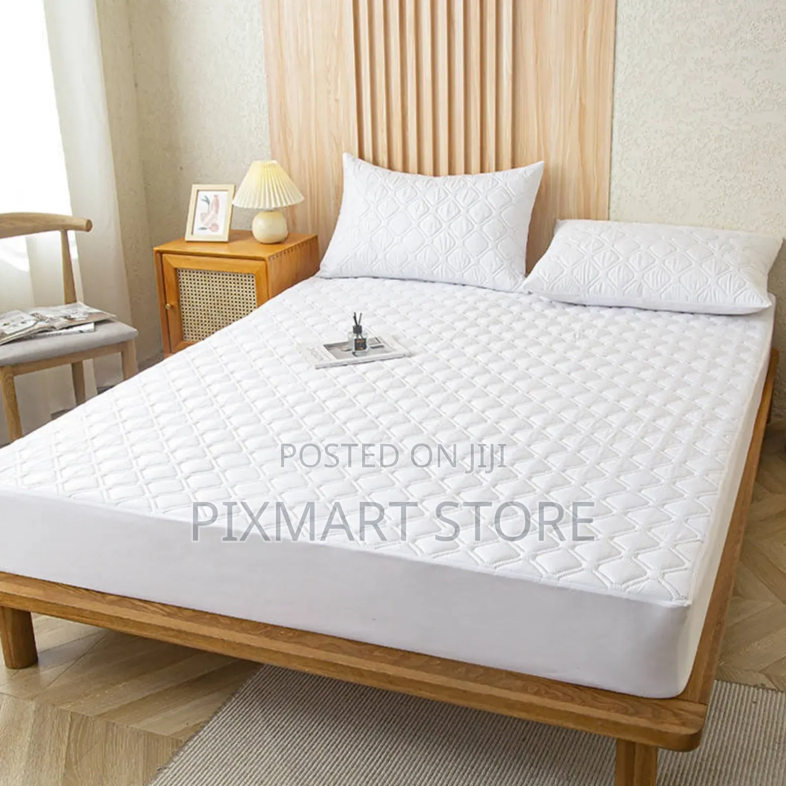 Quilted Waterproof Mattress Protector 6×6 – Soft Durable
