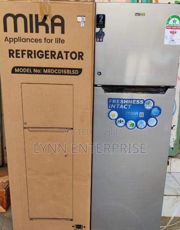 *Mika 168litres Double Door Fridge