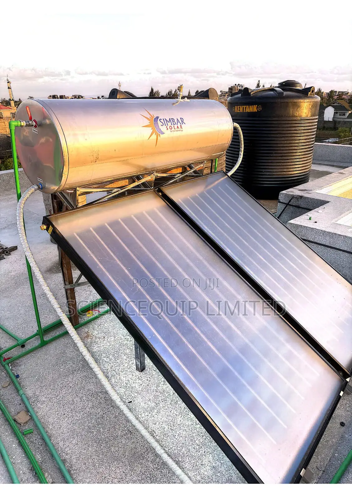 Solar Heater 200lts Flat Plate Pressurized Stainless Steel -Direct
