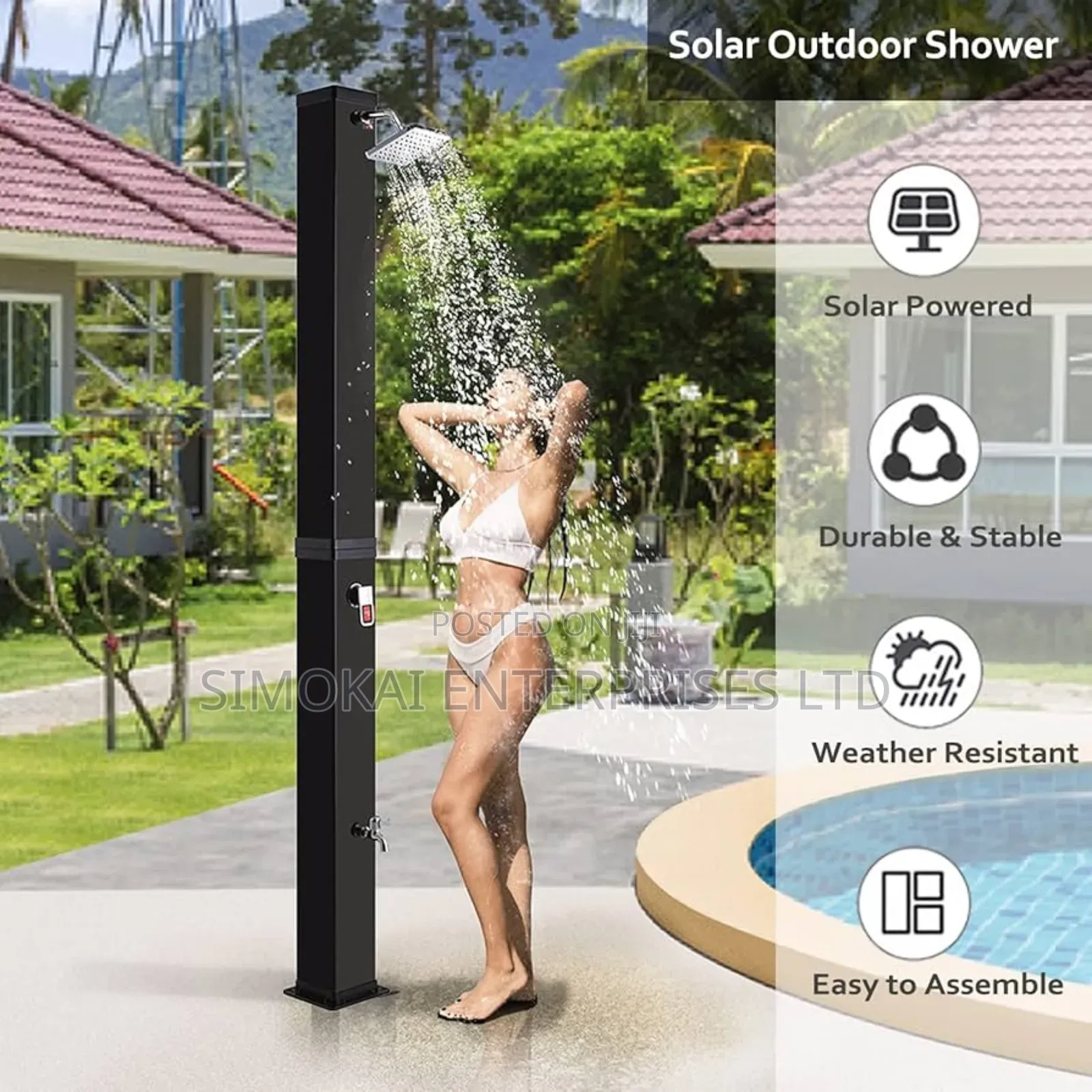 Solar Shower: Pvc+Abs Chrome Capacity: 35 LTS Water Temperature: 60 °