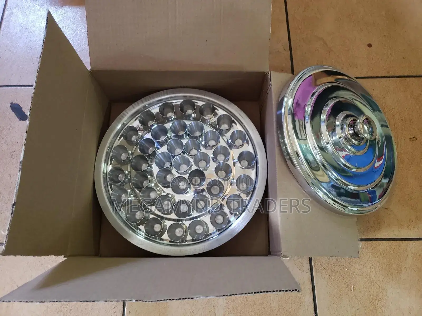 Holy Communion Set With 40pc Stainless Cups / 40pc Holy Communion Cup