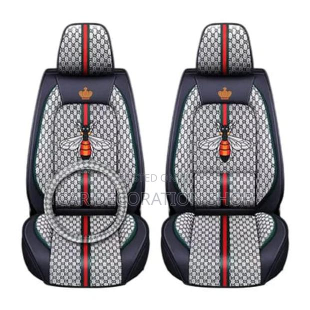 5 Seater Gucci Seat Cushions With Pillow and Steering Wheel Cover