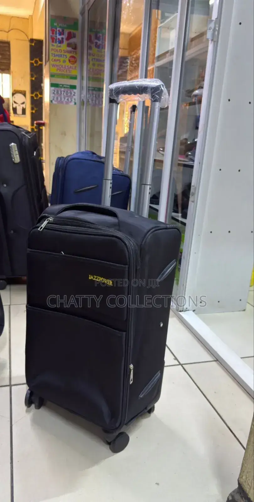 Black Small Size Fabric Suitcase