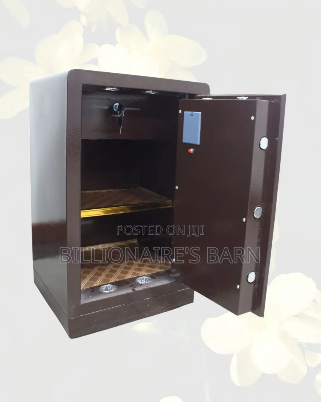 Fireproof Biometric Steel Safe 60 Kg Dual Alarm