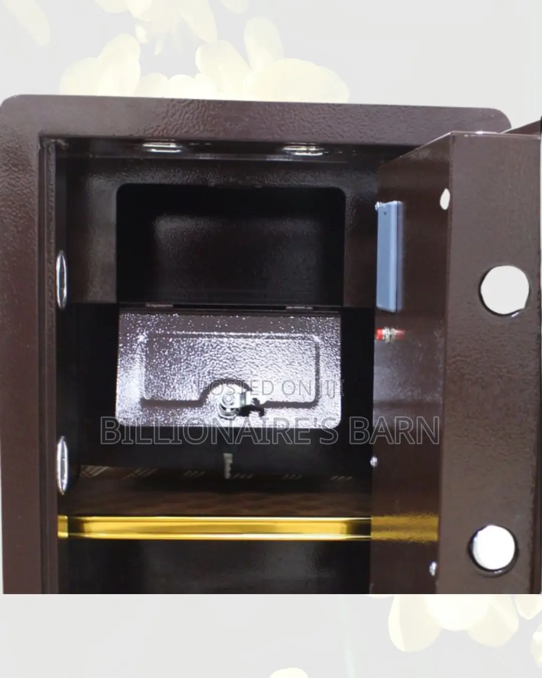 Fireproof Biometric Steel Safe 60 Kg Dual Alarm