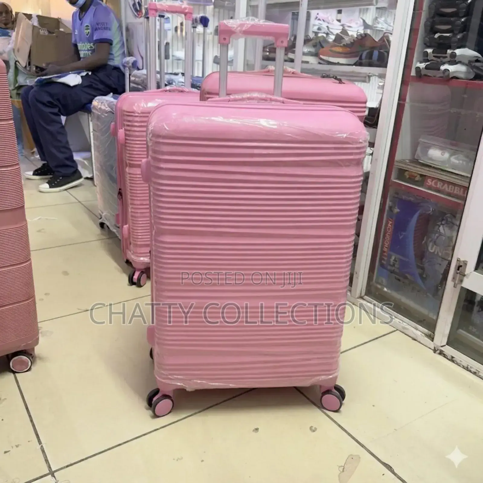 Pink 56 Cm Small Size Rubber Unbreakable Suitcase