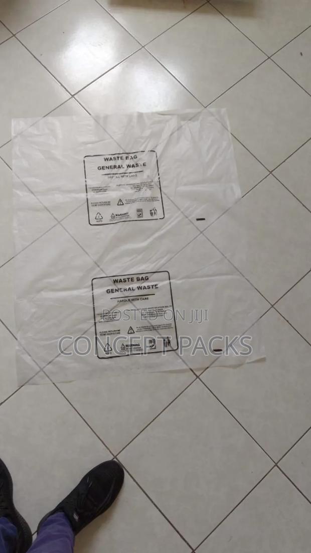 50l Clear Poly Garbage Bags. 50pcs - main view