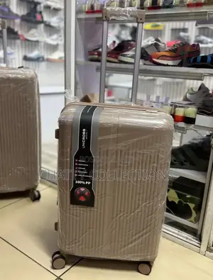 Beige 60 Cm Medium Size Rubber Unbreakable Suitcase