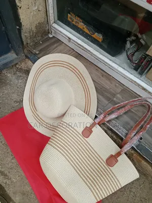 Beach Bag for Women and Straw Hat