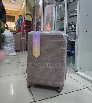 Peach 60 Cm Medium Size Rubber Unbreakable Suitcase