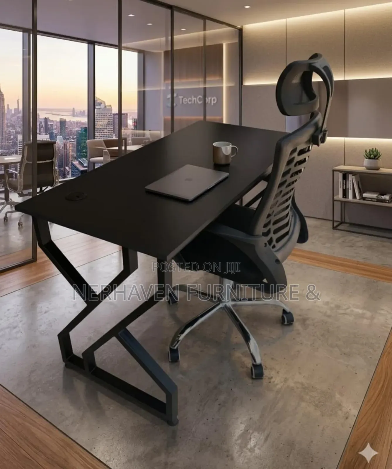 Metallic Office Study Desk – Compact Strong