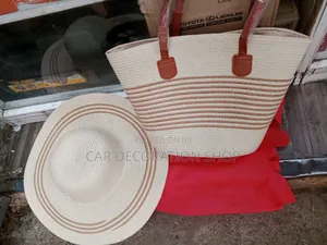 Outdoor Travel Large Capacity Straw Bag and Hat