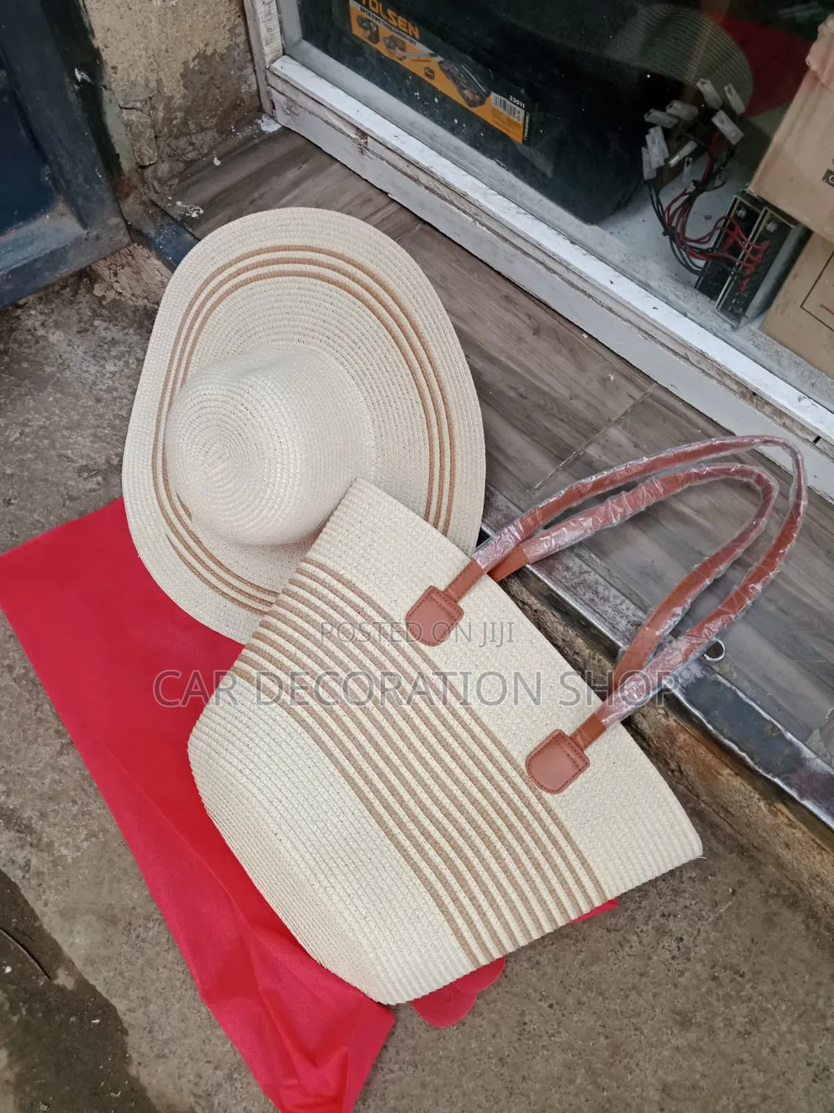 Outdoor Travel Large Capacity Straw Bag and Hat