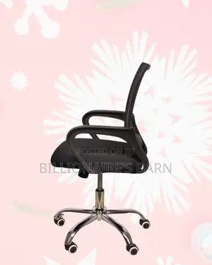 Secretarial Mesh Office Chair Fabric Seat With Lumbar Support Modern