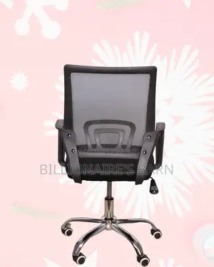 Secretarial Mesh Office Chair Fabric Seat With Lumbar Support Modern