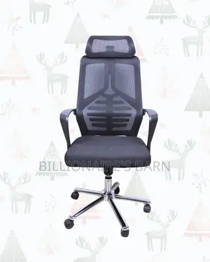 High Back Mesh Office Chair Headrest Lumbar Support Seating