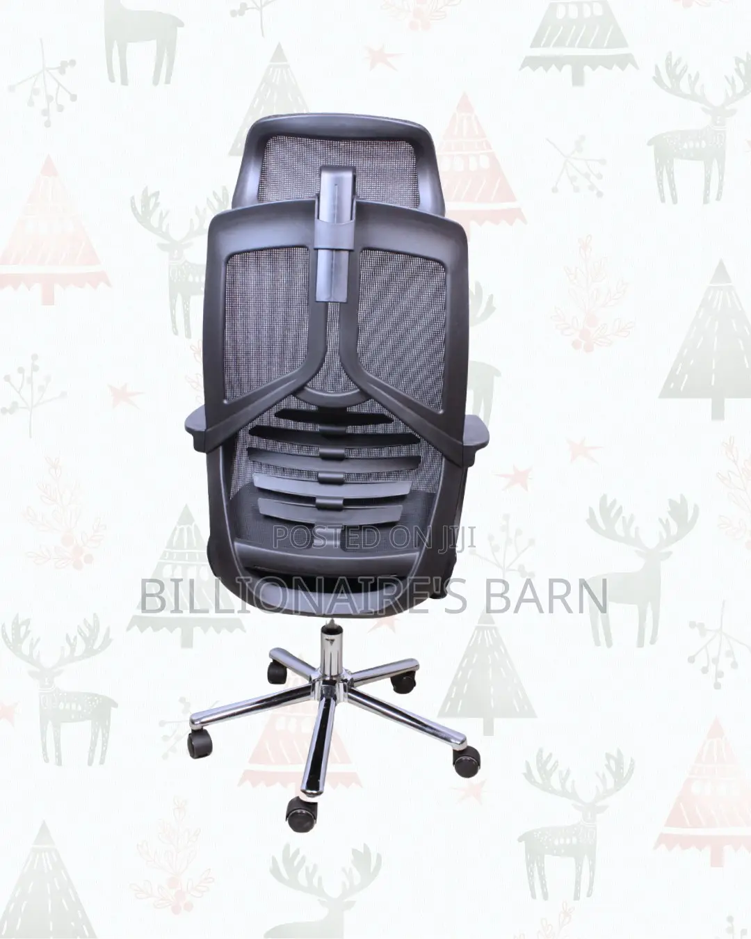 High Back Mesh Office Chair Headrest Lumbar Support Seating