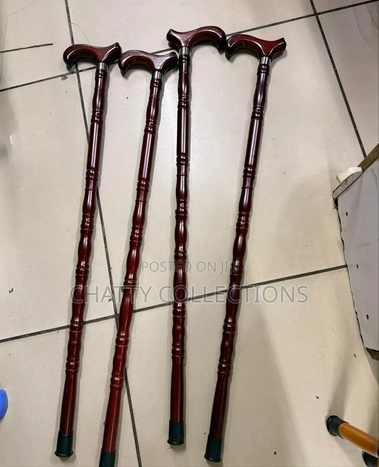 Unisex Mahogany Wooden Walking Sticks