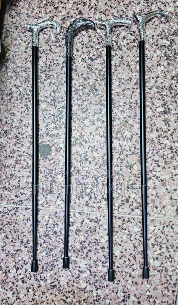 Stylish Pimped Walking Sticks 
With Sword 
Golden/Silver Handle - thumbnail 4