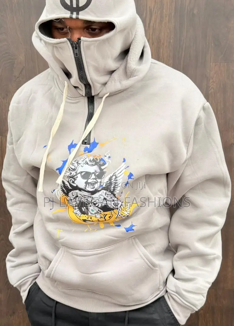 Men Full Zip Hoodie (High Quality Cotton) 3d