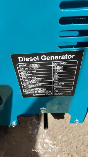 Premier Dg11000se 12kva Single Phase Silent Diesel Generator