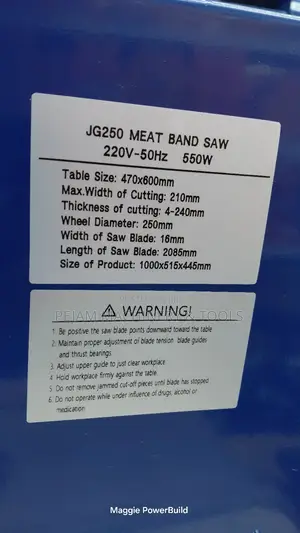 Jg250 Meat Band/Bone Saw Professional-Grade 2 in 1 Electric Powered
