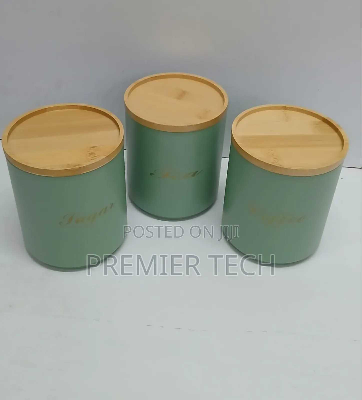 Tea, Coffee, Sugar Canister Alloy Set