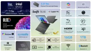 New Laptop Acer Swift X 16GB Intel Core Ultra 7 SSD 1T
