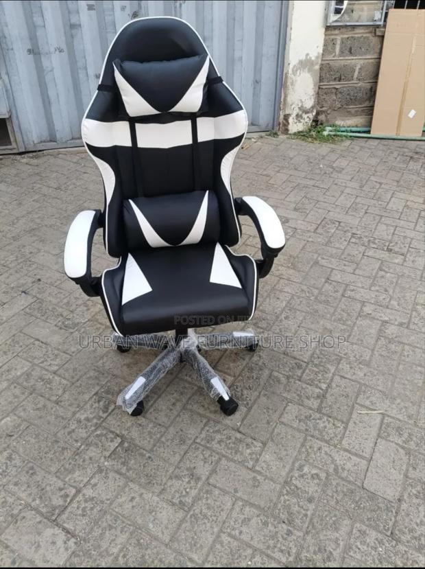 Black White Office Gaming Swivel Chair