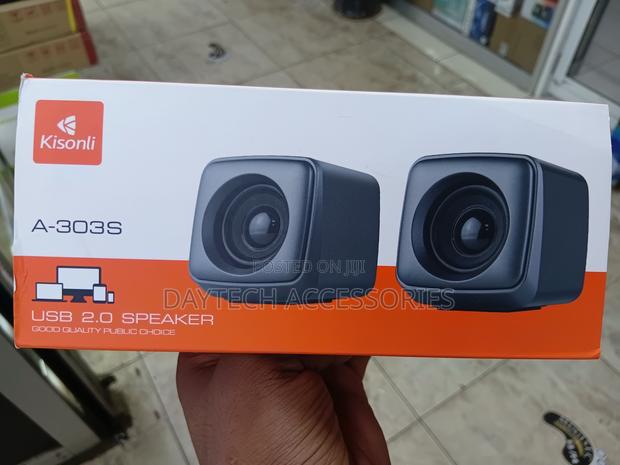 Kisonli Desktop Laptop Speakers a-303s - Black - thumbnail 2