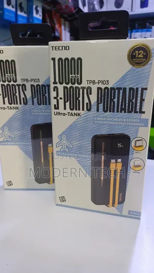 Tecno TPB-P103 10000mah Ultra-Tank Power Bank
