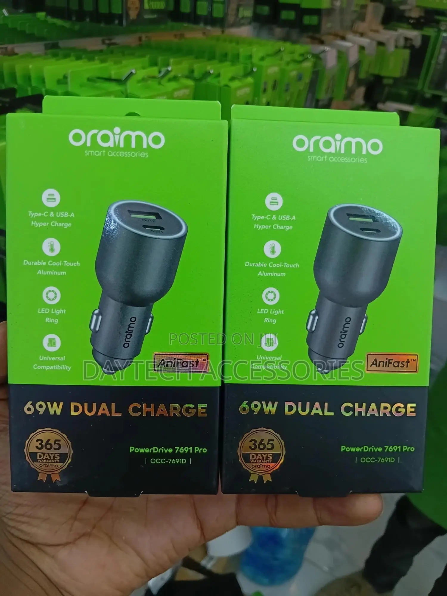 Oraimo Powerdrive 7691 Pro Car Charger (Model Occ-7691d).