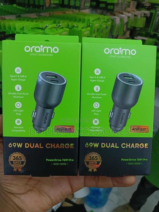 Oraimo Powerdrive 7691 Pro Car Charger (Model Occ-7691d).