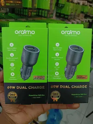 Oraimo 69w Dual Charge Incar Charger Occ-7691d