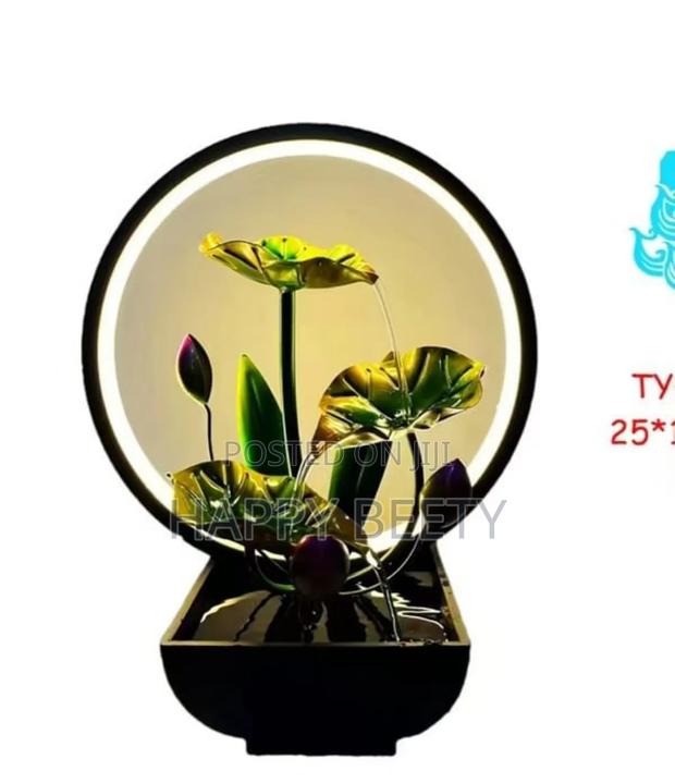  *Tabletop Water Fountain With Led Ring Light