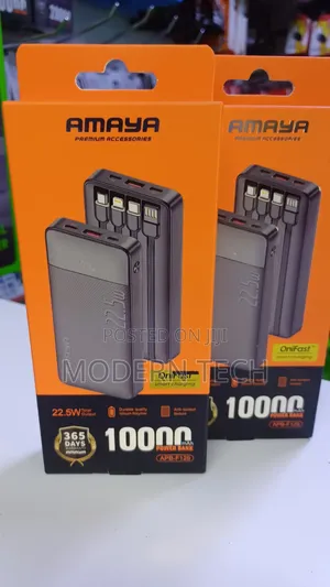 Amaya Apb-F129 Portable Charger 10,000mah – All-in-One Cable Design