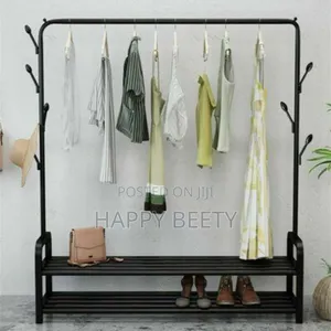 Fancy Hone Garment Rack With Lower Storage Rack