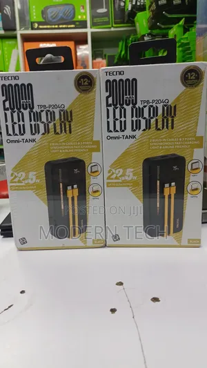 Tecno TPB-P204q 20000mah Power Bank With Led Display