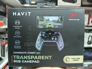 Havit G158bt Pro Transparent RGB Mobile Gamepad.