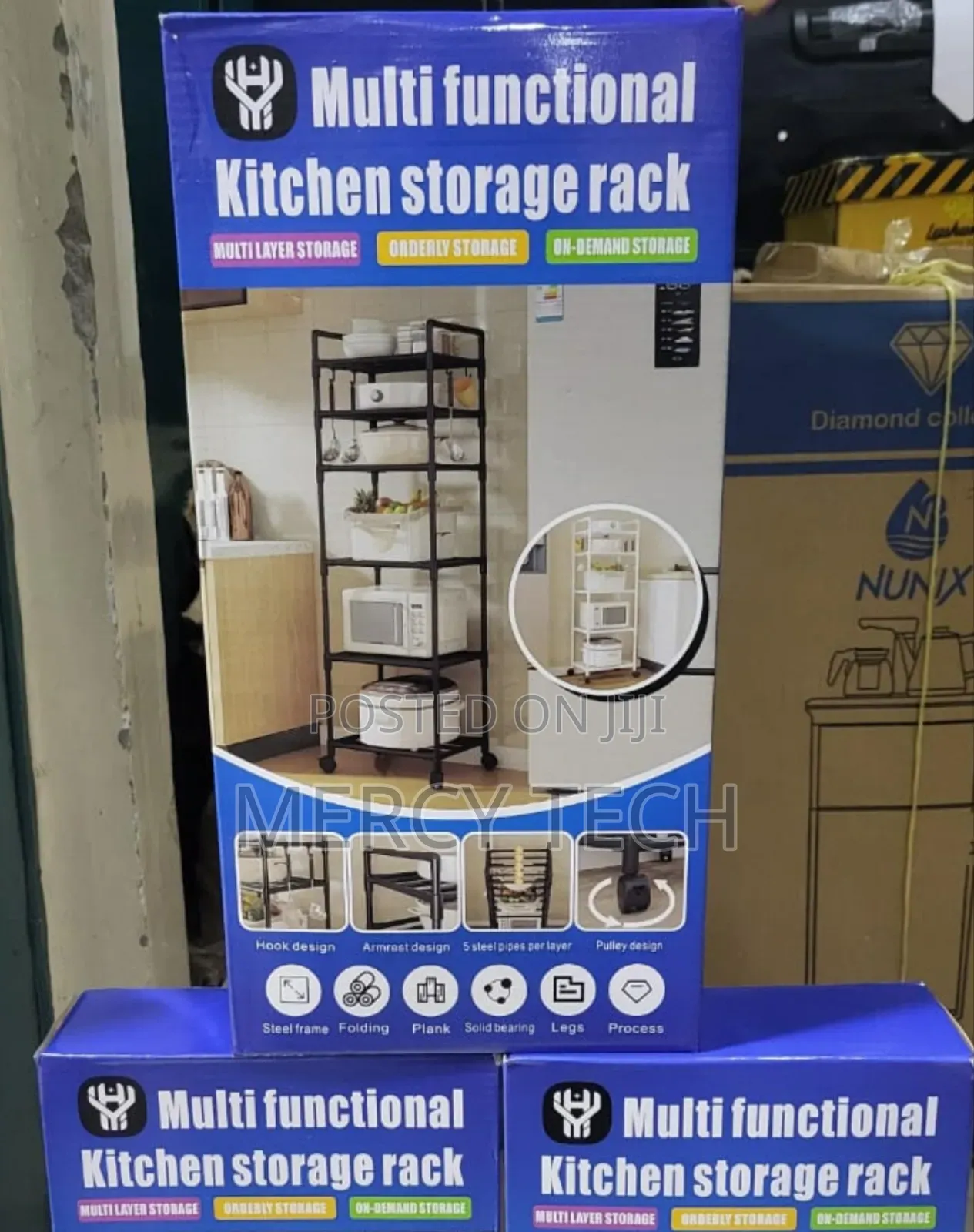- Multi-Functional Kitchen Storage Rack