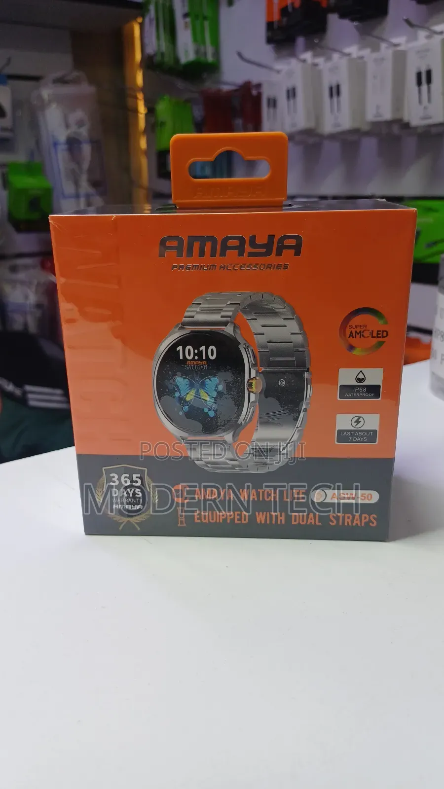Amaya Asw‐50 Smartwatch – Bluetooth Call, Heart Rate Fitness Tracker