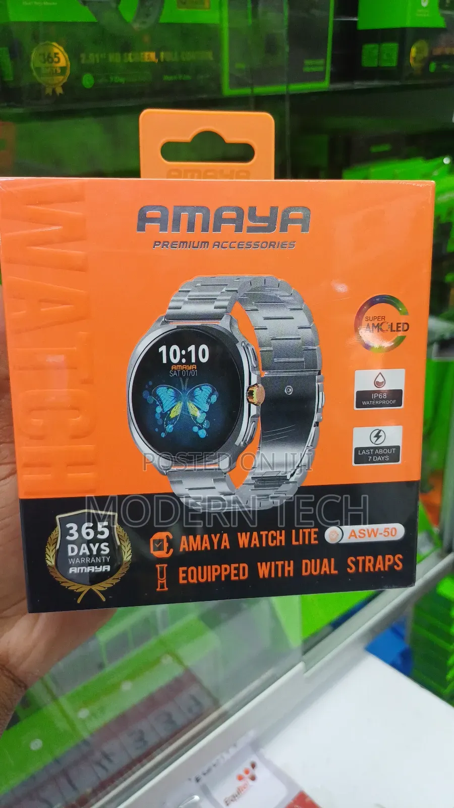 Amaya Asw‐50 Business Smartwatch With Fitness Call Functionality