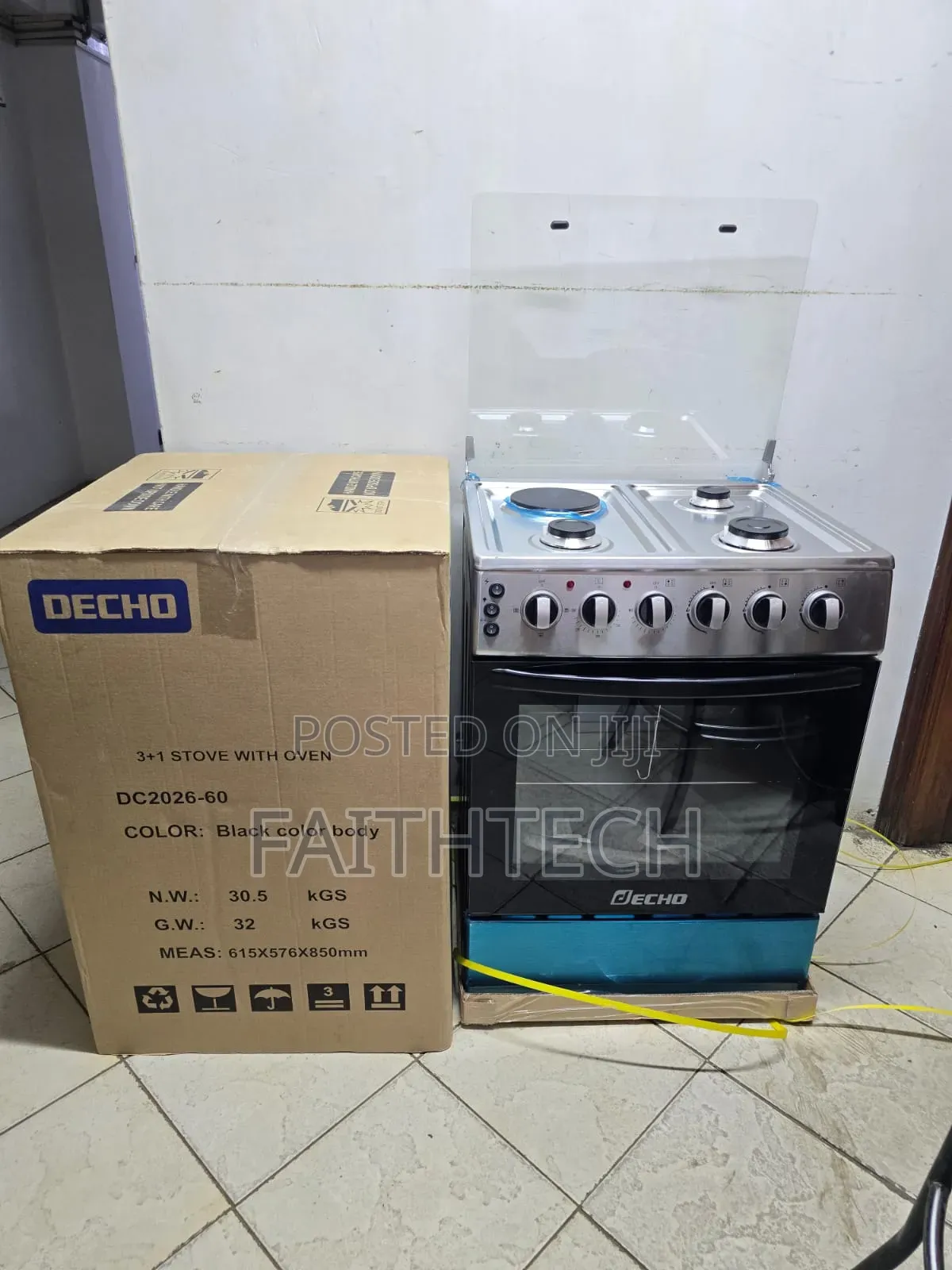 60*60 Decho 3+1 Standing Cooker With Electric Oven
