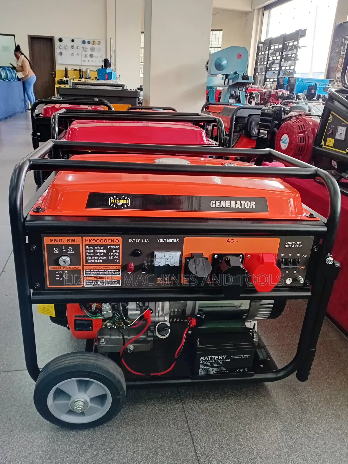 Hisaki 9.37kva Petrol Generator Dual Phase