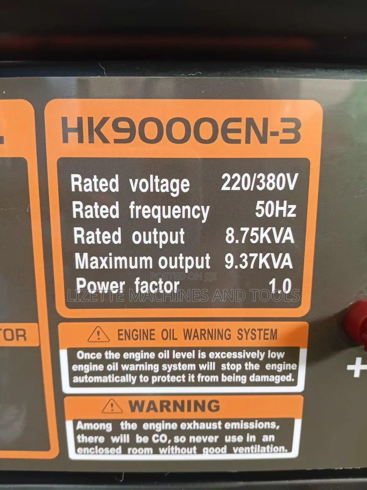 Hisaki 9.37kva Petrol Generator Dual Phase