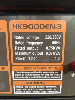 Hisaki 9.37kva Petrol Generator Dual Phase