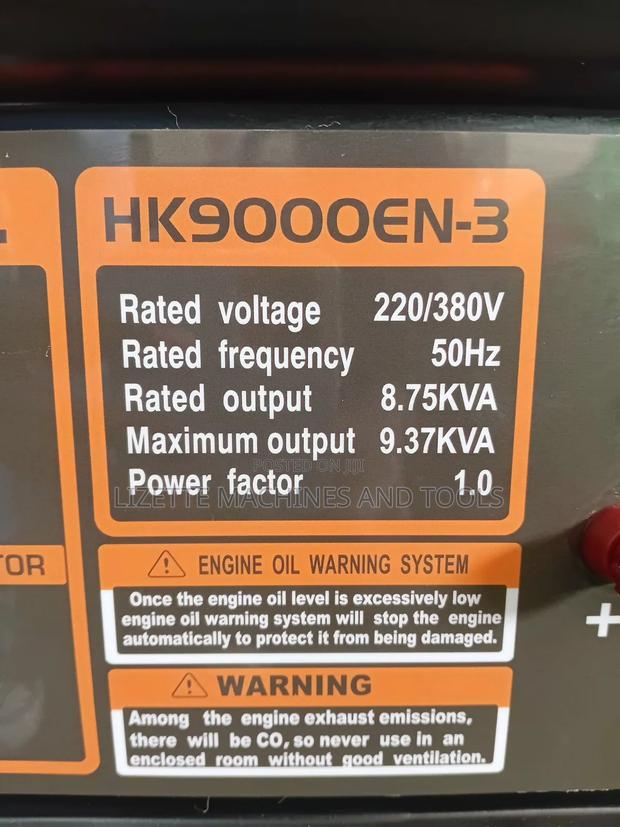 Hisaki 9.37kva Petrol Generator Dual Phase - thumbnail 3