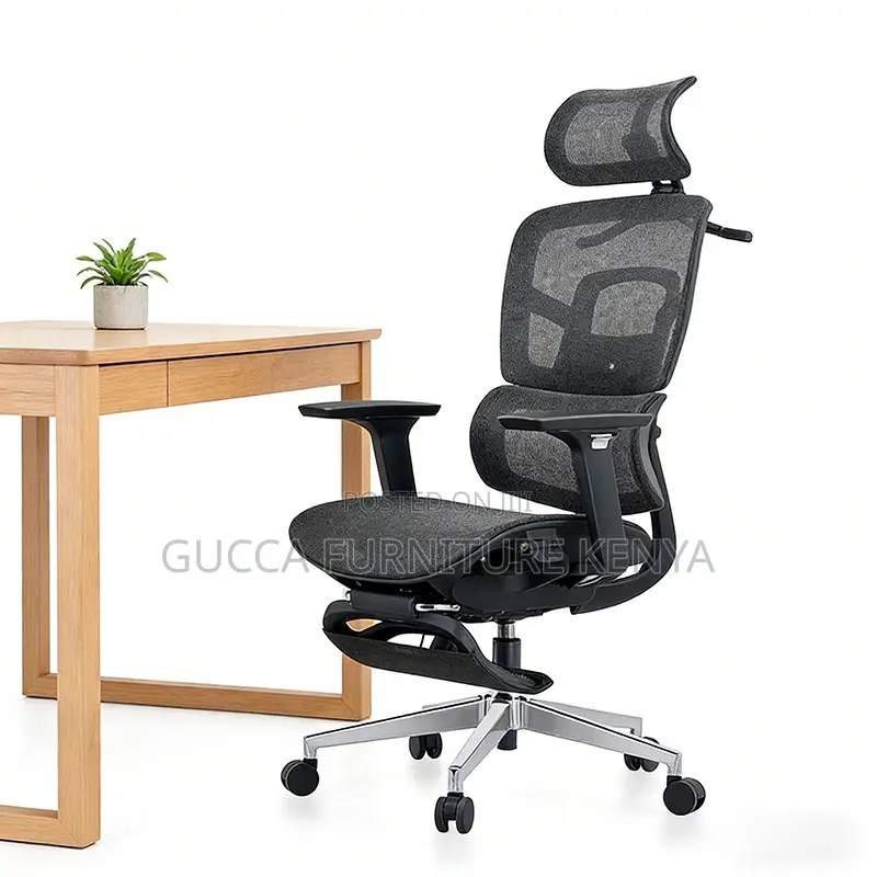 Full Mesh Orthopedic Reclining Seat With Footrest