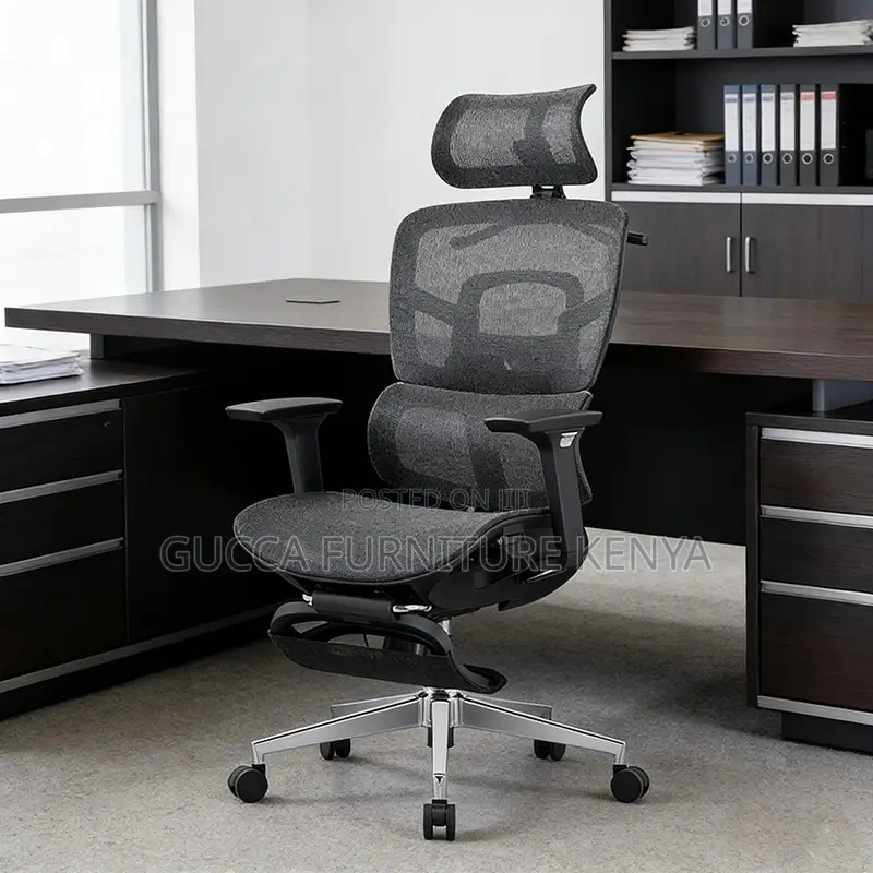 Full Mesh Orthopedic Reclining Seat With Footrest